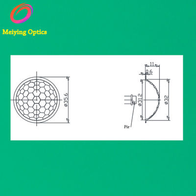 Pir fresnel lens,fresnel lens pir,infrared pir fresnel lens for human body infrared detection Model 8603-4A